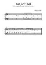 Téléchargez l'arrangement pour piano de la partition de Boï, boï, boï en PDF